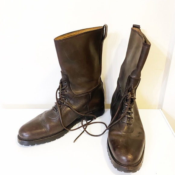 YSL Yves saint Laurent Men's Brown Leather Boots sz 10